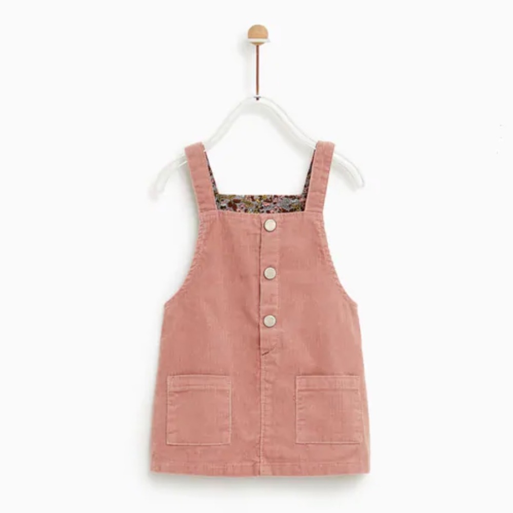 Zara corduroy pinafore dress